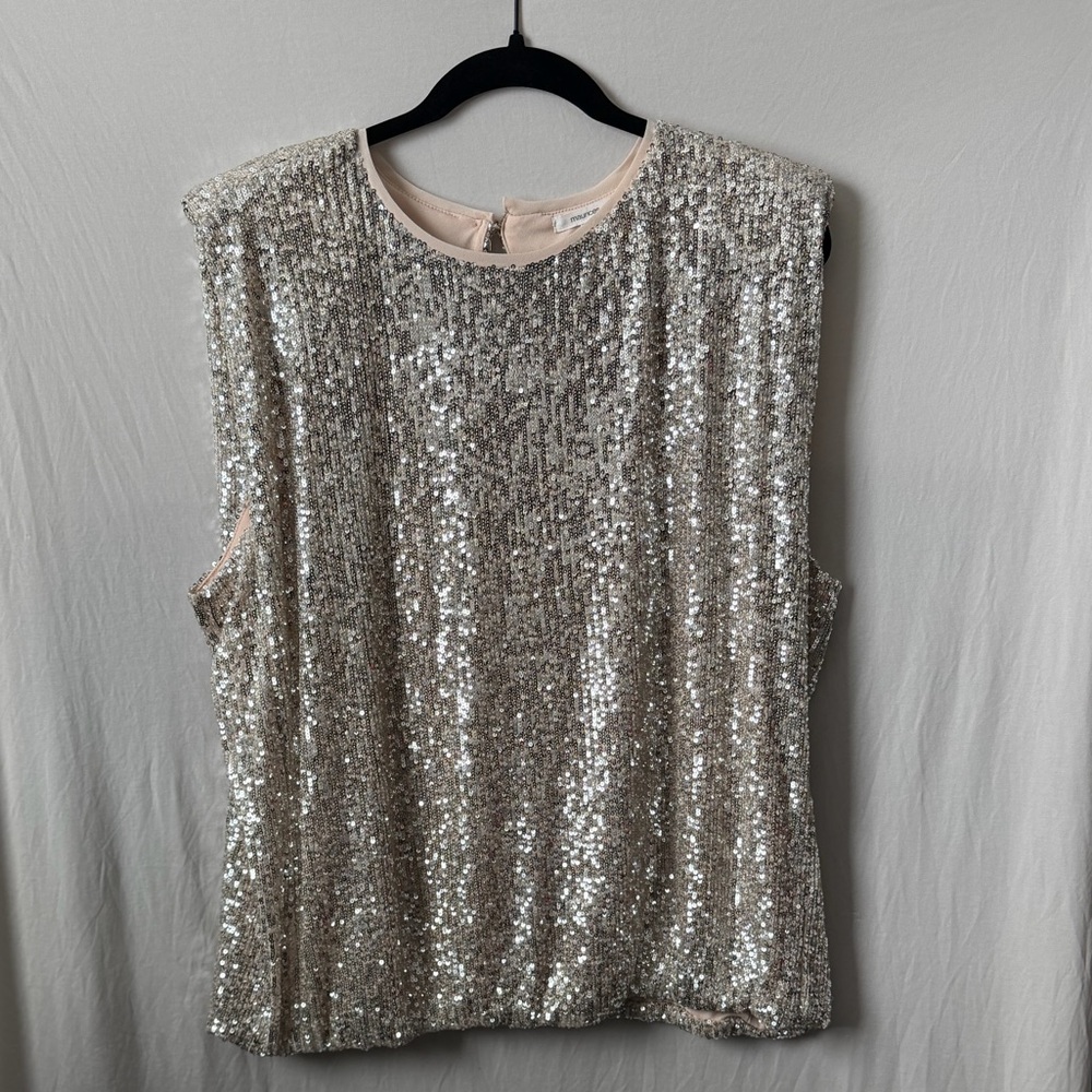 Maurices Sparkling Silver Sequin Top